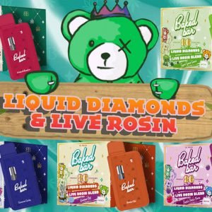 Baked Bar Liquid Diamonds + Live Rosin Blend Disposables (2g)